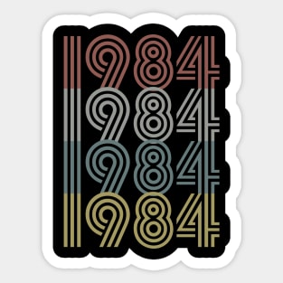 1984 Birth Year Retro Style Sticker